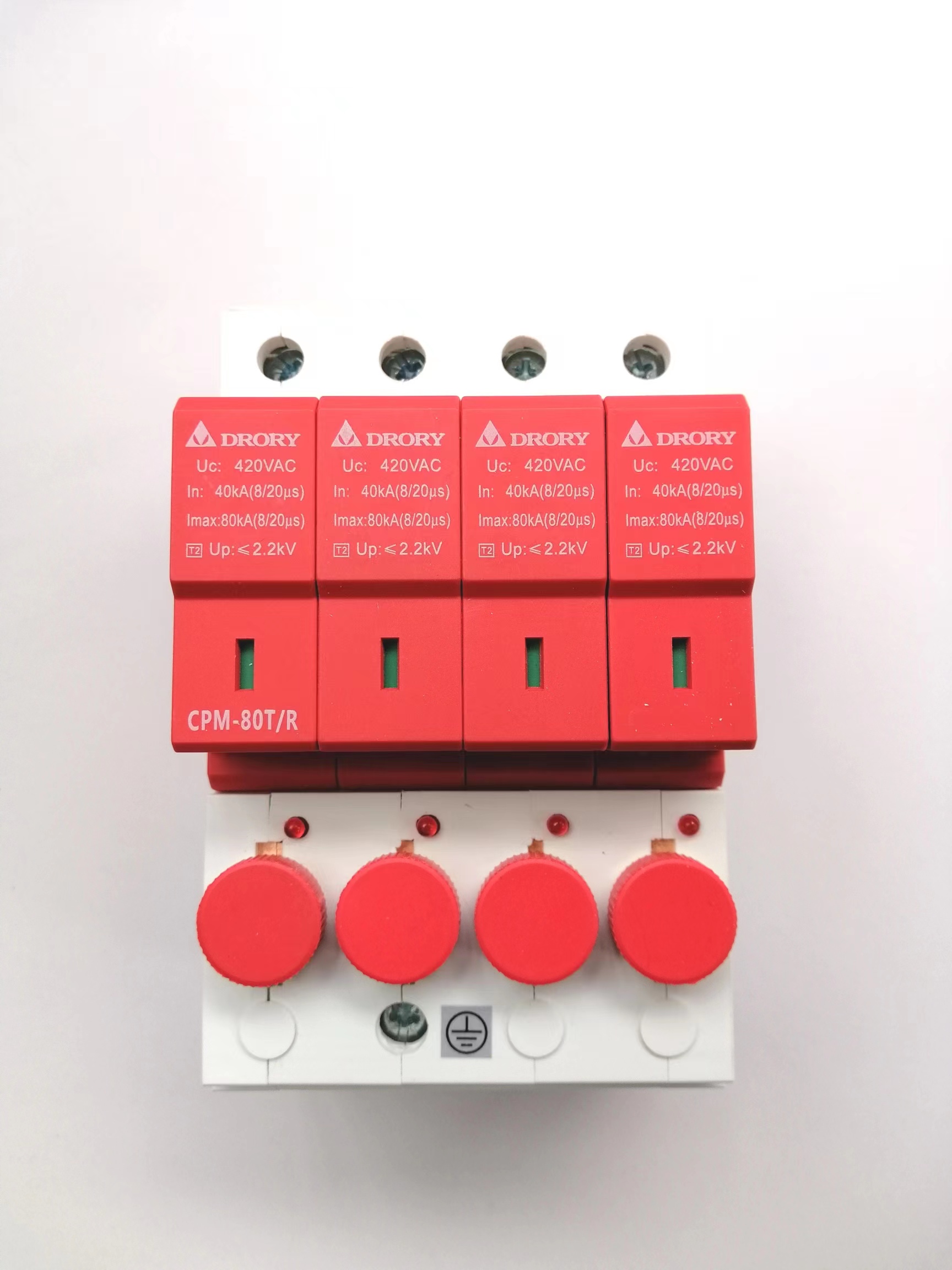 CPM-20T/R、40T/R、65T/R、80T/R、100T/R  4P 电涌保护器、熔断组合一体式浪涌保护器，中力防雷器