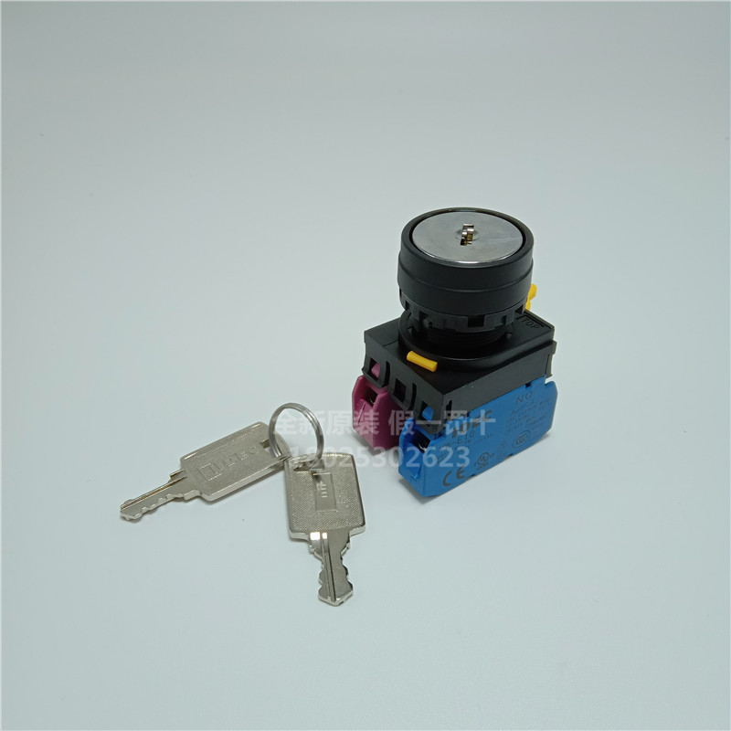 全新原装IDEC和泉二档自锁位钥匙开关YW1K-2AE11一开一闭22孔现货