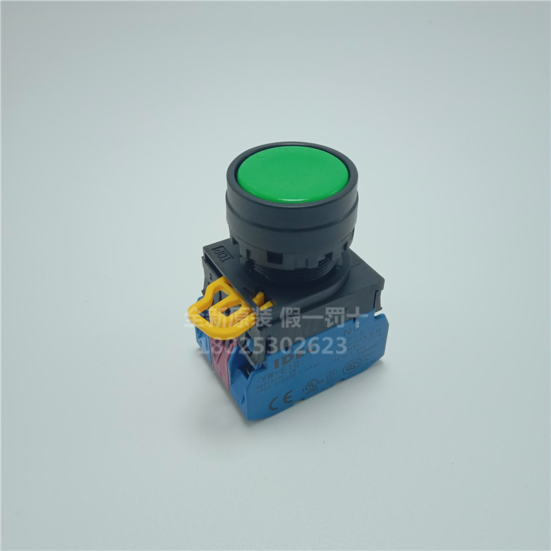 全新原装IDEC和泉22孔平头自复位按钮开关YW1B-M1E21G/12/03/30GR